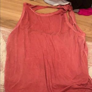 Red womens workout top